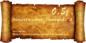 Oesztreicher Szeveréd névjegykártya